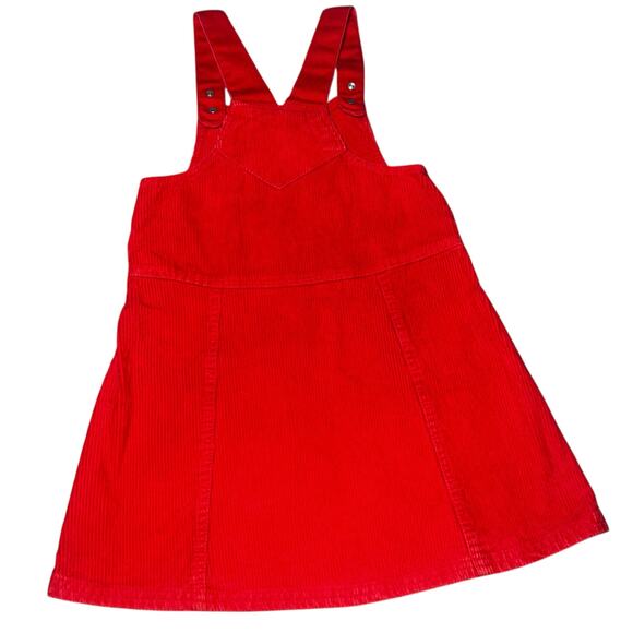 Vintage Disney's 102 Dalmatian embroidered red corduroy bib overall  dress  6/6x - Picture 3 of 9